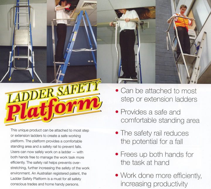 Ladder Safety Accessories in Melbourne – LADDER SAFETY PLATFORM - Little  Jumbo Ladders